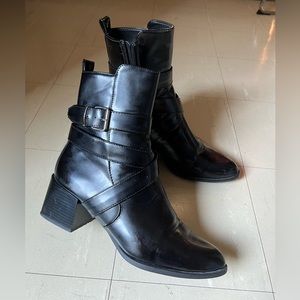 Nasty Gal black vegan leather ankle boots Wendy 2